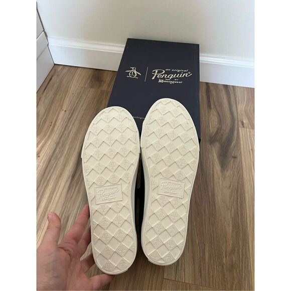 Original Penguin NWT Men's Petey Stripe Lace Up Sneaker Navy sz 8 - Picture 3 of 9